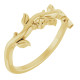 Family Floral Ring Mounting in 10 Karat Yellow Gold for Round Stone