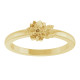 Flower Ring Mounting in 10 Karat Yellow Gold for Round Stone