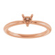Heart Solitaire Ring Mounting in 10 Karat Rose Gold for Heart shape Stone