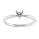 Heart Solitaire Ring Mounting in 18 Karat White Gold for Heart shape Stone