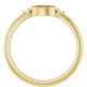 Bezel Set Cabochon Ring Mounting in 18 Karat Yellow Gold for Oval Stone