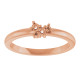Family Cluster Ring Mounting in 18 Karat Rose Gold for Round Stone