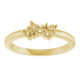 Family Cluster Ring Mounting in 10 Karat Yellow Gold for Round Stone