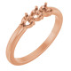 Family Heart Ring Mounting in 18 Karat Rose Gold for Heart shape Stone