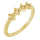 Family Ring Mounting in 10 Karat Yellow Gold for Square Stone