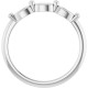 Family Stackable Ring Mounting in 10 Karat White Gold for Oval Stone