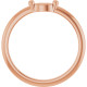 Family Stackable Ring Mounting in 18 Karat Rose Gold for Oval Stone