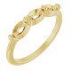 Family Stackable Ring Mounting in 18 Karat Yellow Gold for Oval Stone