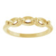 Family Stackable Ring Mounting in 18 Karat Yellow Gold for Oval Stone