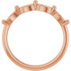 Family Stackable Ring Mounting in 10 Karat Rose Gold for Oval Stone