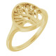 Family Tree Ring Mounting in 18 Karat Yellow Gold for Round Stone