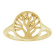 Family Tree Ring Mounting in 18 Karat Yellow Gold for Round Stone