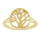 Family Tree Ring Mounting in 10 Karat Yellow Gold for Round Stone
