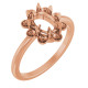 Halo Style Pearl Ring Mounting in 18 Karat Rose Gold for Oval Stone