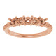 Accented Family Ring Mounting in 10 Karat Rose Gold for Round Stone