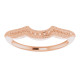Vintage Inspired Engagement Ring or Band Mounting in 18 Karat Rose Gold for Round Stone