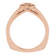 Bezel Set Halo Style Engagement Ring Mounting in 10 Karat Rose Gold for Round Stone
