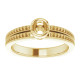 Bezel Set Accented Ring Mounting in 10 Karat Yellow Gold for Round Stone