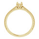 Pavé Accented Engagement Ring Mounting in 10 Karat Yellow Gold for Round Stone