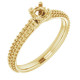 Pavé Accented Engagement Ring Mounting in 14 Karat Yellow Gold for Round Stone