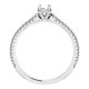 Pavé Accented Engagement Ring Mounting in Platinum for Round Stone