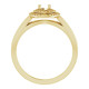 Double Halo Style Ring Mounting in 18 Karat Yellow Gold for Round Stone