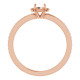 Halo Style Engagement Ring Mounting in 10 Karat Rose Gold for Round Stone