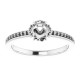 Halo Style Engagement Ring Mounting in Platinum for Round Stone