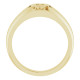 Accented Ring Mounting in 14 Karat Yellow Gold for Round Stone