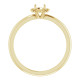 Accented Engagement Ring Mounting in 14 Karat Yellow Gold for Round Stone