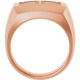 Two Stone Ring Mounting in 14 Karat Rose Gold for Round Stone