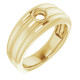 Bezel Set Ring Mounting in 14 Karat Yellow Gold for Round Stone