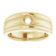 Bezel Set Ring Mounting in 14 Karat Yellow Gold for Round Stone
