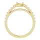 Accented Ring Mounting in 10 Karat Yellow Gold for Cushion Stone