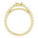 Accented Ring Mounting in 18 Karat Yellow Gold for Cushion Stone