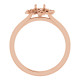 Floral Inspired Engagement Ring Mounting in 10 Karat Rose Gold for Round Stone