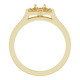 Floral Inspired Halo Style Engagement Ring Mounting in 14 Karat Yellow Gold for Round Stone