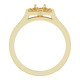Floral Inspired Halo Style Engagement Ring Mounting in 18 Karat Yellow Gold for Round Stone