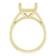 Accented Engagement Ring Mounting in 10 Karat Yellow Gold for Square Stone