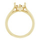 Solitaire Ring Mounting in 18 Karat Yellow Gold for Heart shape Stone