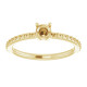 Engagement Ring Mounting in 10 Karat Yellow Gold for Round Stone