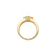 Bezel Set Granulated Ring Mounting in 10 Karat Yellow Gold for Square Stone