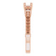 Baguette Accented Engagement Ring Mounting in 10 Karat Rose Gold for Round Stone