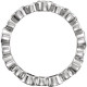 Bezel Set Eternity Band Mounting in 14 Karat White Gold for N/a Stone