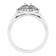 Double Halo Style Engagement Ring Mounting in 14 Karat White Gold for Round Stone