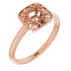 Vintage Inspired Halo Style Engagement Ring Mounting in 10 Karat Rose Gold for Round Stone