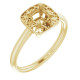 Vintage Inspired Halo Style Engagement Ring Mounting in 10 Karat Yellow Gold for Round Stone