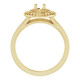 Double Halo Style Engagement Ring Mounting in 14 Karat Yellow Gold for Round Stone