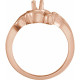 Family Freeform Ring Mounting in 10 Karat Rose Gold for Round Stone.