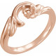 Family Freeform Ring Mounting in 10 Karat Rose Gold for Round Stone...
